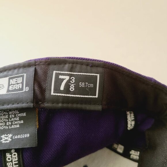 New Era 59Fifty Los Angeles Lakers Hardwood Classics Logo Hat Sz 7 3/8 - Picture 6 of 8